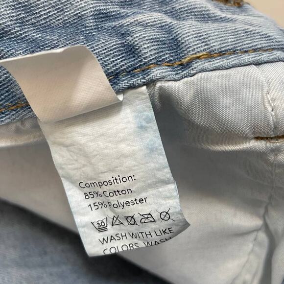 90s Y2K JEANS High Rise Butterfly Wide Boho Baggy Light Wash Size Medium - Picture 11 of 11